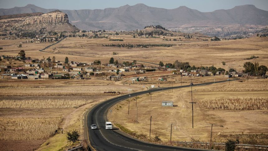 A picture taken on June 2, 2017 shows a general view of the outskirts of Maseru, Lesotho.