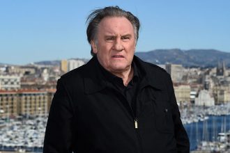 French actor Gérard Depardieu poses in February 2018 in Marseille, southern France. He denies the allegations against him.