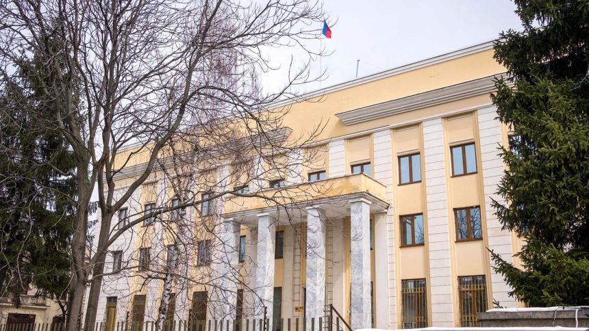 The Russian Embassy in the Romanian capital Bucharest.