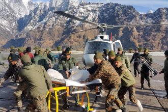 A survivor was airlifted to medical treatment after being rescued in the aftermath of the avalanche.