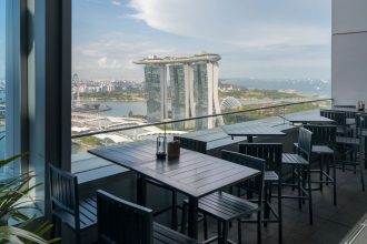 The view from LeVel33 in Singapore.