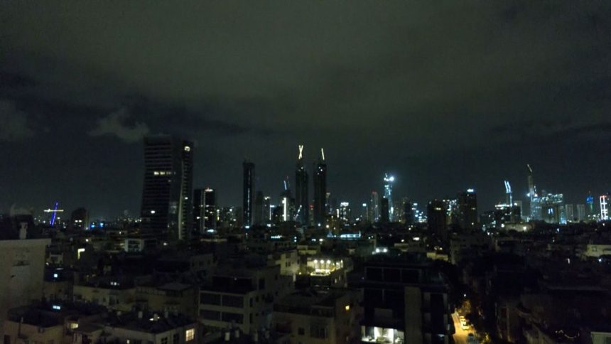 The skyline of Tel Aviv, Israel, early in the morning on Thursday, March 20, 2025, as sirens sound as Israel intercepted a missile launched by Yemen’s Houthi rebels.