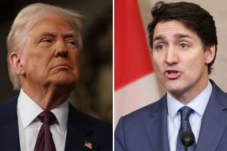 US President Donald Trump and Canadian Prime Minister Justin Trudeau.