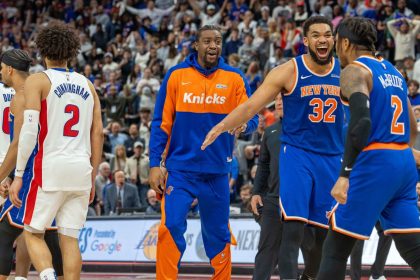The New York Knicks are one win away from advancing to the second round of the NBA playoffs after Sunday's 94-93 win over the Detroit Pistons.