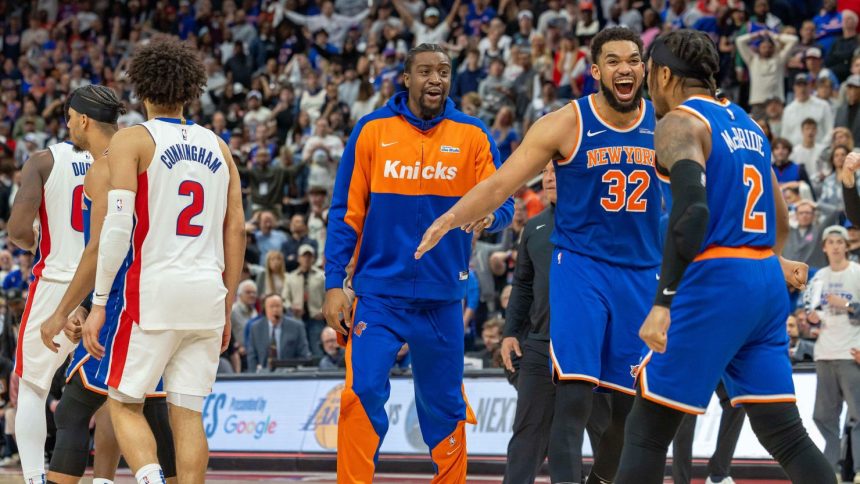 The New York Knicks are one win away from advancing to the second round of the NBA playoffs after Sunday's 94-93 win over the Detroit Pistons.