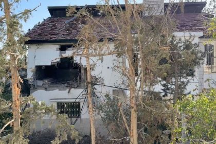 A United Nations building in Gaza on Wednesday, March 19,  after being struck by what one official called and "explosive ordnance."