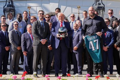 The Philadelphia Eagles celebrated their Super Bowl LIX victory with President Donald Trump at the White House.