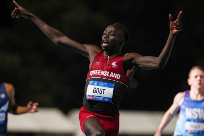 Gout Gout won the under-20 title at the Australian Athletics Championships on Thursday.
