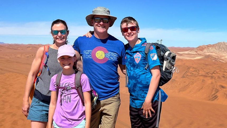 Andi and Randy Almond and their kids, Aria and Finn, visited Namibia during a year-long trip around the world.