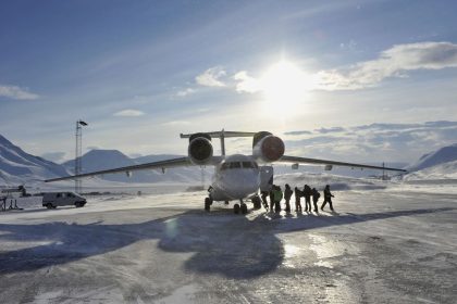 Svalbard Airport is the world's most northerly landing strip for scheduled commercial flights.