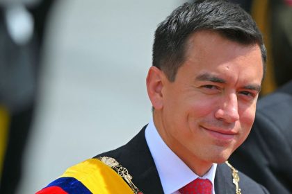 Ecuador's President Daniel Noboa leaves the National Assembly in Quito in May 2024.