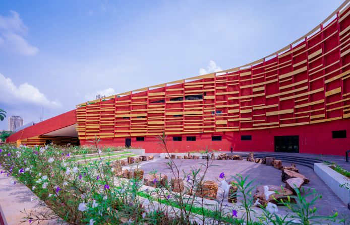 Its red and gold lattices rising to meet the Lagos skyline, the John Randle Centre for Yoruba History and Culture has emerged as a new kind of museum in Nigeria’s cultural capital. Scroll through the gallery to see more.