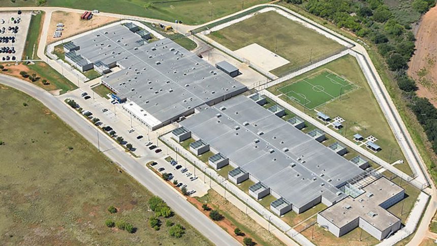 South Texas ICE Processing Center is seen in an undated photo from the Geo Group, the company that operates the site.