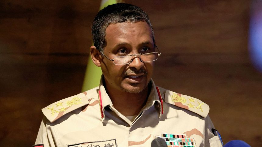 Mohamed Hamdan Dagalo, leader of the RSF, (pictured) and Abdel Fattah al-Burhan who heads the SAF have shunned global efforts to end their feud and have bitterly competed for control of the country.