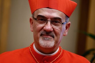 Cardinal Pierbattista Pizzaballa is seen after his elevation to cardinal at the Vatican in September 2023.
