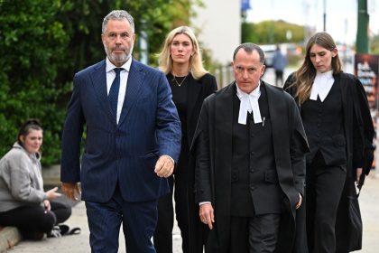 Erin Patterson’s legal team depart the Latrobe Valley Magistrates Court in Morwell, Victoria, Tuesday, April 29, 2025.