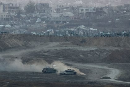 Israeli tanks in Gaza on May 3, 2025.