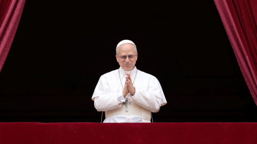 Pope Leo XIV leads a Regina Caeli prayer from the central balcony (Loggia delle Benedizioni) of St. Peter's Basilica, at the Vatican, May 11, 2025. REUTERS/Remo Casilli TPX IMAGES OF THE DAY