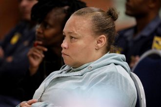 Kelly Smith, the mother of Joshlin Smith, attends her sentencing at the Western Cape High Court in Saldanha Bay, South Africa, on May 29, 2025.