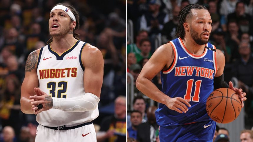 Aaron Gordon (left) and Jalen Brunson (right) helped the Denver Nuggets and New York Knicks respectively to big playoff victories.