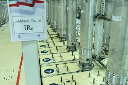 This file photo released November 5, 2019, by the Atomic Energy Organization of Iran, shows centrifuge machines in the Natanz uranium enrichment facility in central Iran.