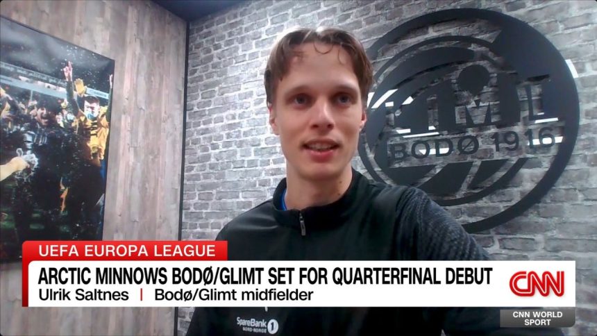 Norwegian club Bodø/Glimt face Lazio in UEFA Europa League quarterfinals. Ahead of the first leg, CNN's Patrick Snell speaks with midfielder Ulrik Saltnes.