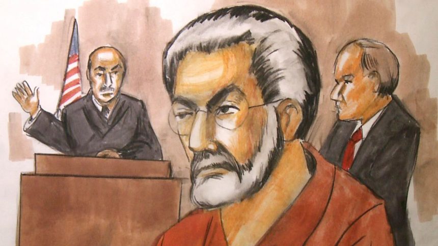 This 2010 courtroom artist's drawing shows Chicago businessman Tahawwur Hussain Rana as he appeared in a Chicago federal court.