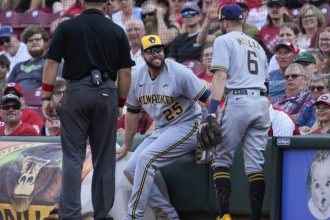 Former MLB player Darin Ruf is suing the Cincinnati Reds over a career-ending injury suffered in 2023 while playing for the Milwaukee Brewers.
