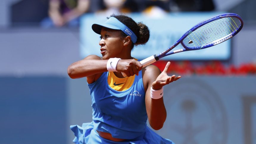 Naomi Osaka, pictured playing at the Mutua Madrid Open 2025, claimed her first title since becoming a mother at the L'Open 35 de Saint-Malo.