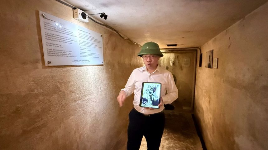 Historian Nguyen Thanh Tung walks guests through the Sofitel Legend Metropole Hanoi's underground bunker.