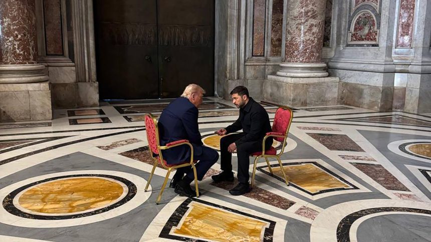 Zelensky and Trump met on the sidelines of Pope Francis’s funeral in April.