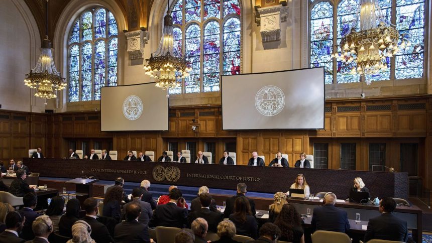 The International Court of Justice opens hearings into a United Nations request for an advisory opinion on Israel's obligations to allow humanitarian assistance in Gaza and the West Bank, in The Hague, Netherlands on Monday.