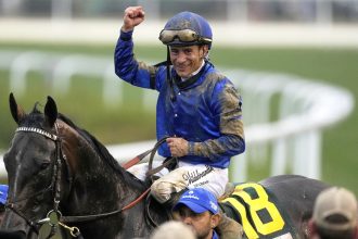 Junior Alvarado rode Sovereignty to victory in the 151st running of the Kentucky Derby on May 3.