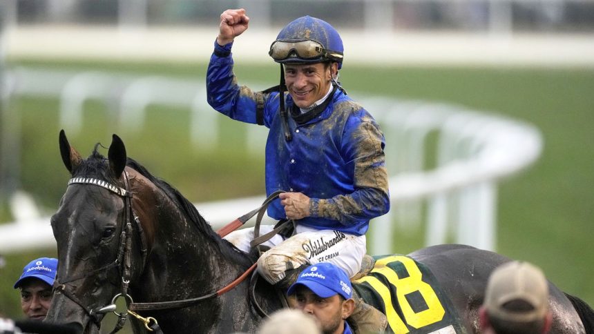 Junior Alvarado rode Sovereignty to victory in the 151st running of the Kentucky Derby on May 3.