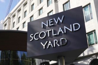 New Scotland Yard, the headquarters of the London Metropolitan Police.