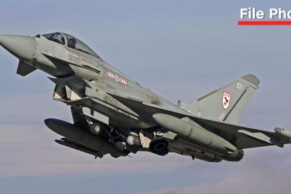 Britain's Ministry of Defence said it used British Royal Air Force Typhoon FGR4s, such as the one seen in this 2024 file photo, to carry out the strikes.