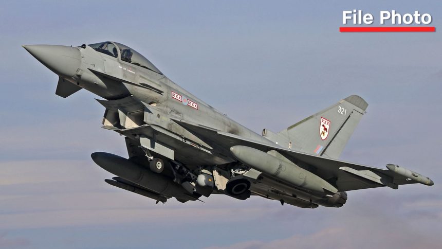 Britain's Ministry of Defence said it used British Royal Air Force Typhoon FGR4s, such as the one seen in this 2024 file photo, to carry out the strikes.