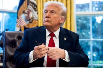 President Donald Trump in the Oval Office of the White House in Washington, DC, on Wednesday, March 26.
