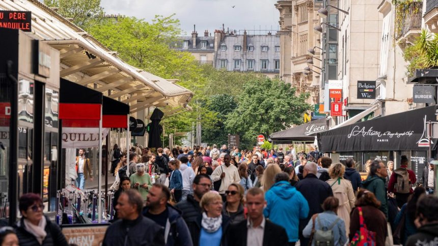 The Les Halles shopping area in Paris, France, on April 15.