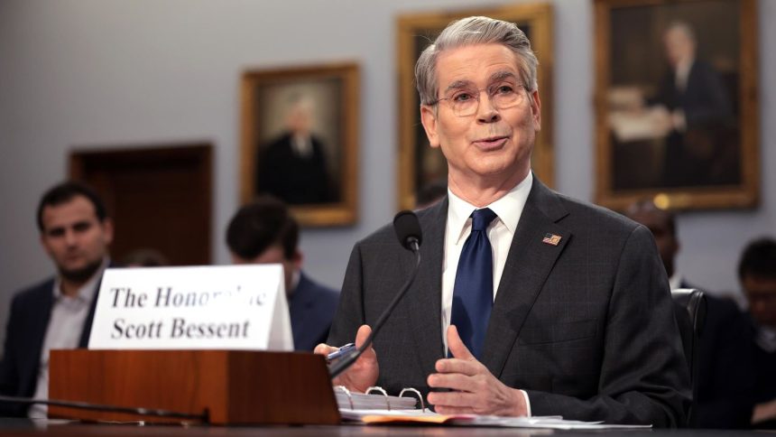 Treasury Secretary Scott Bessent testifies before the House Appropriations Committee in the Rayburn House Office Building on May 6 in Washington, DC.