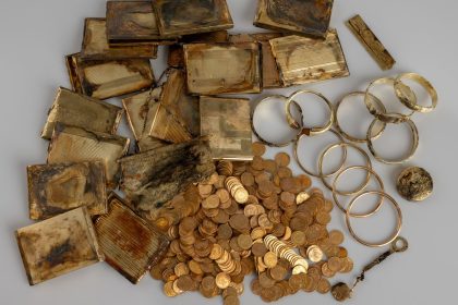 A stash of 598 gold coins and other items worth at least $360,000 was found in the northeastern Czech Republic, but its origin is unclear.