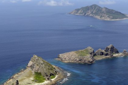 File photo taken in September 2012 shows the Senkaku Islands, which China calls the Diaoyu, in the East China Sea.