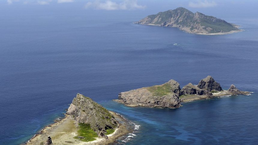 File photo taken in September 2012 shows the Senkaku Islands, which China calls the Diaoyu, in the East China Sea.