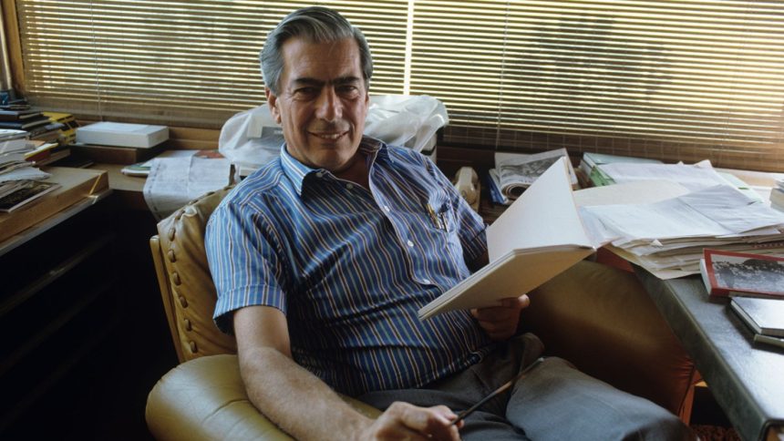 Mario Vargas Llosa at home in Lima, Peru on March 1, 1990.