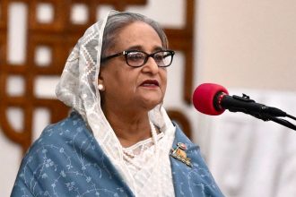 Sheikh Hasina was sworn in for a fifth term as Bangladesh Prime Minister on January 11, 2024. She fled the country on August 5, 2024 following a massive uprising.