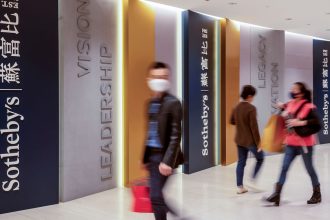 Sotheby's auction house in Hong Kong.