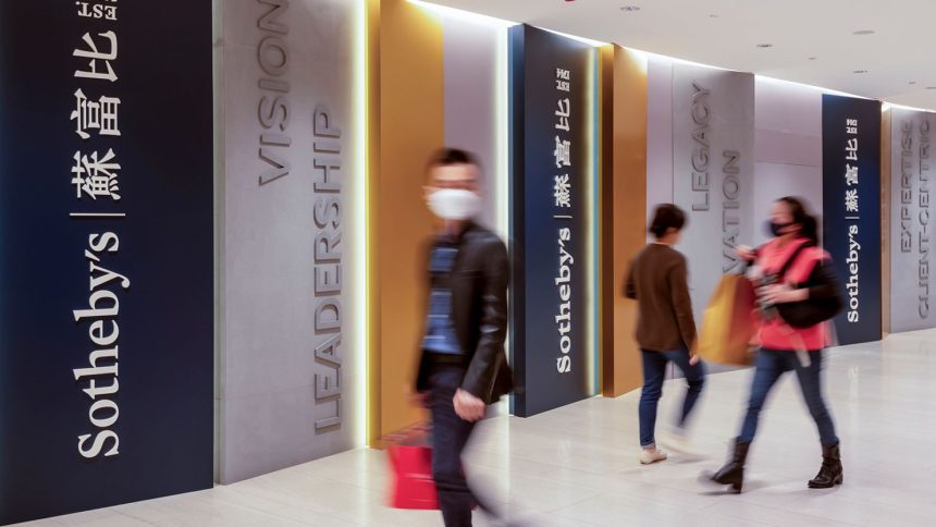 Sotheby's auction house in Hong Kong.