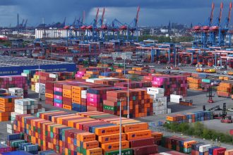 Hamburg Port in Hamburg, Germany, pictured on April 17, 2024.