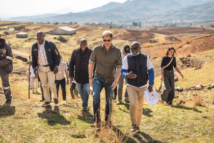 Prince Harry in Lesotho with the charity in 2022