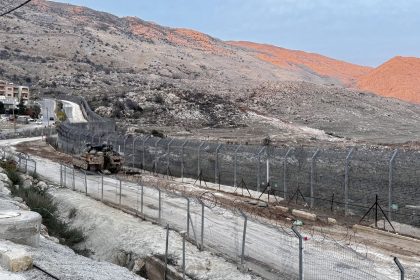 The border between Syria and Israeli-occupied Golan Heights in the Majdal Shams region on December 10, 2024.